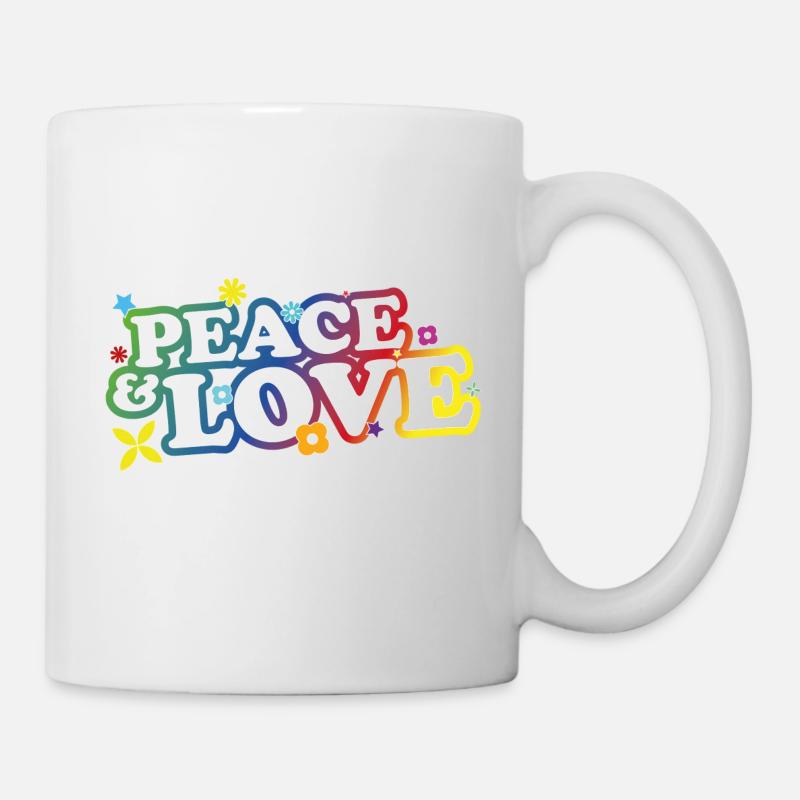 peace & love - Mug blanc - blanc