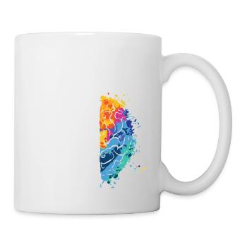 Half and half helped - Mug - white - Right