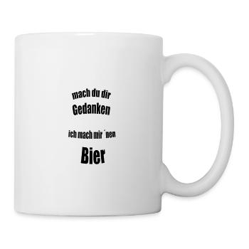 lustiges bier tishirt - Tasse - Weiß - Rechts