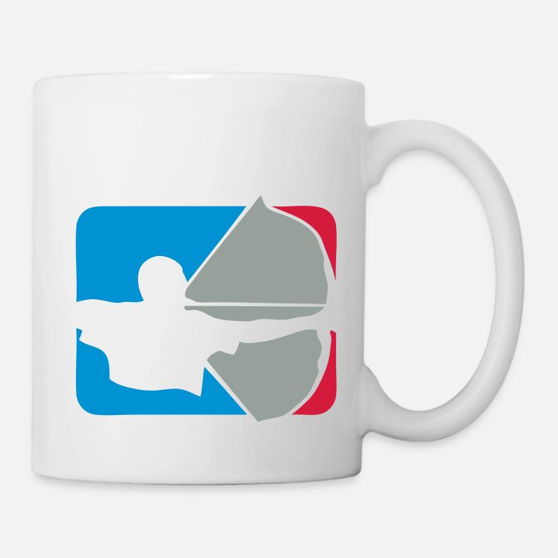 tir arc logo archery bogenschieben drape - Mug blanc - blanc