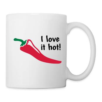 Scharf kochen * Chili Koch Köchin Kochen gut essen - Tasse - Weiß - Rechts