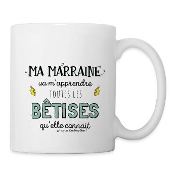 Betise avec marraine - Mug blanc - blanc - Droite