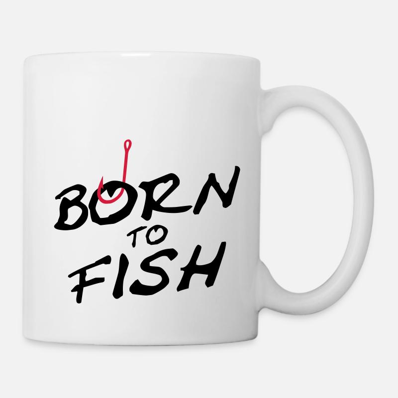 born_to_fish - Mug blanc - blanc