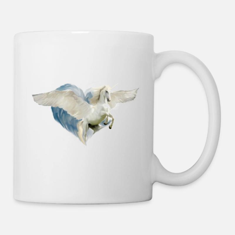 unicorn unicorn flying - Mug - white