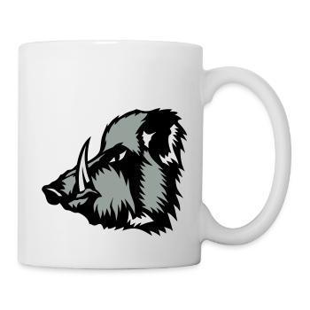 sanglier sauvage feroce3 boar face carto - Mug blanc - blanc - Droite