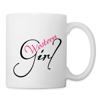 Lettrage Western Girl - Mug blanc - blanc - Droite