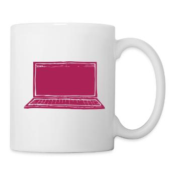 Laptop sw - Tasse - Weiß - Rechts