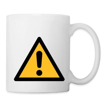 Symbole de danger - Danger général (2 couleurs) - Mug blanc - blanc - Droite
