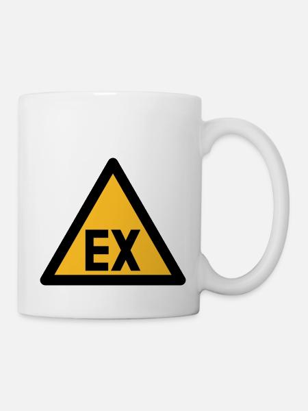 Gefahrensymbol - Explosionsgefahr (2-farbig) - Tasse - Weiß