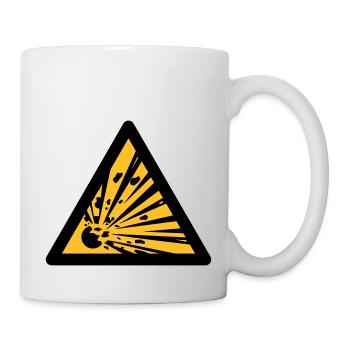 Symbole de danger - Explosifs (2 couleurs) - Mug blanc - blanc - Droite