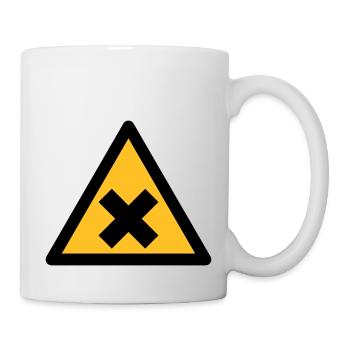 Symbole de danger - des substances nocives (2 - Mug blanc - blanc - Droite