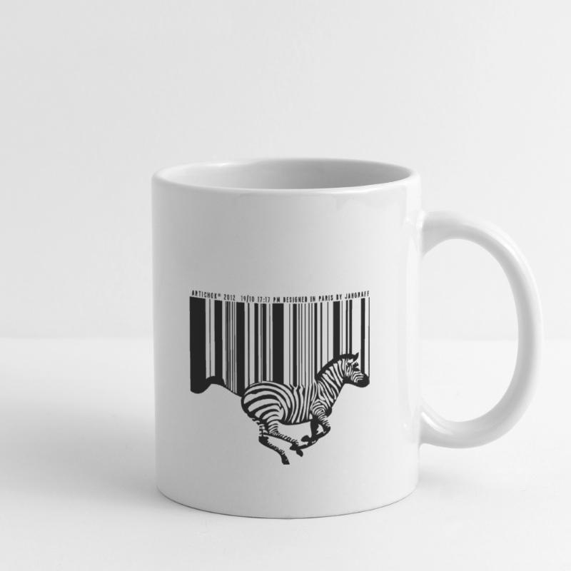 Zebra-Barcode Tasse