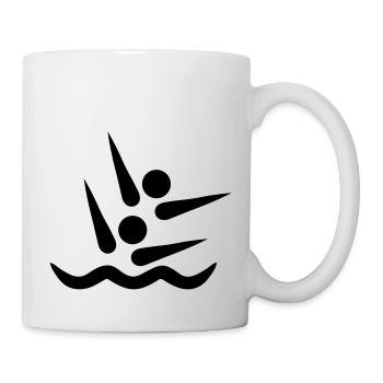 Synchronschwimmen - Tasse - Weiß - Rechts