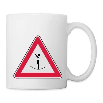 Vorsicht hier geht es hoch hinaus! - Mug - white - Right