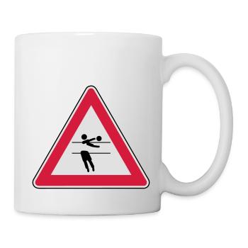 Achtung, Volleyball wird gespielt! - Mug - white - Right