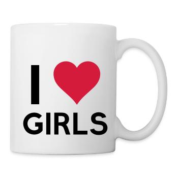 i_love_girls - Mug blanc - blanc - Droite