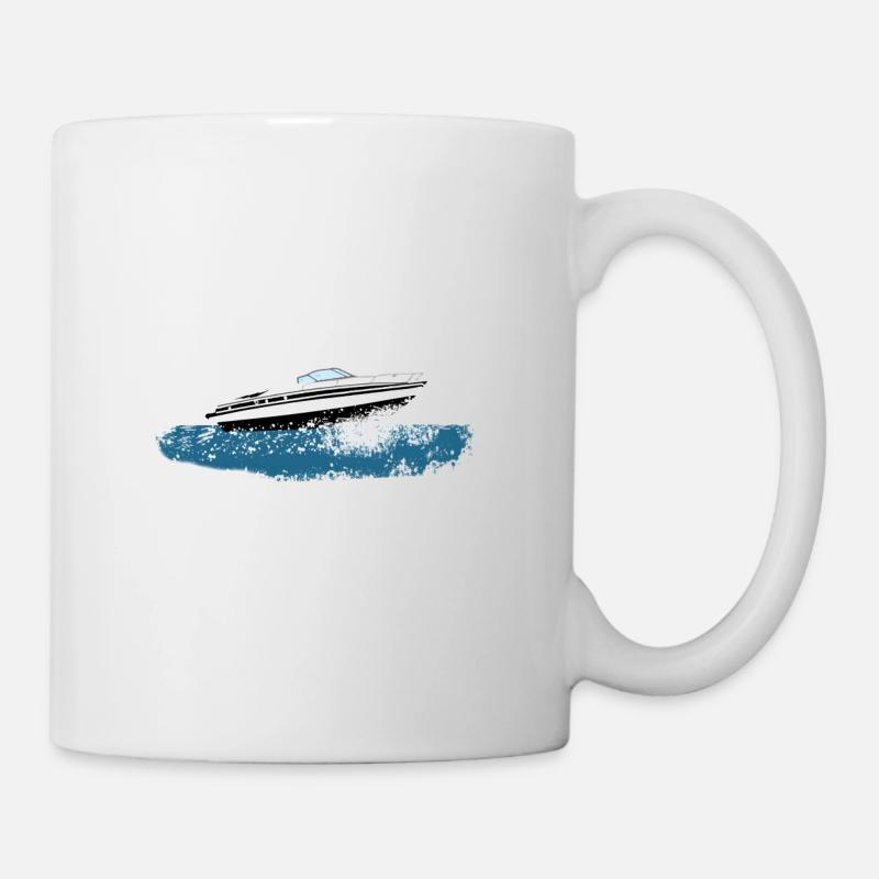 Motorboot - Tasse - Weiß