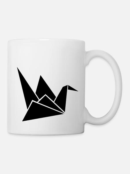 origami kranich - Tasse - Weiß