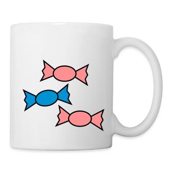 Bonbons - Tasse - Weiß - Rechts