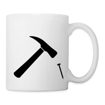 Hammer And Nail - Mug blanc - blanc - Droite
