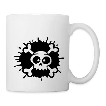 skull fun pirat dead flag humor - Mug - white - Right