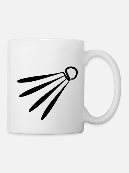 Abstract Badminton - Tasse - Weiß