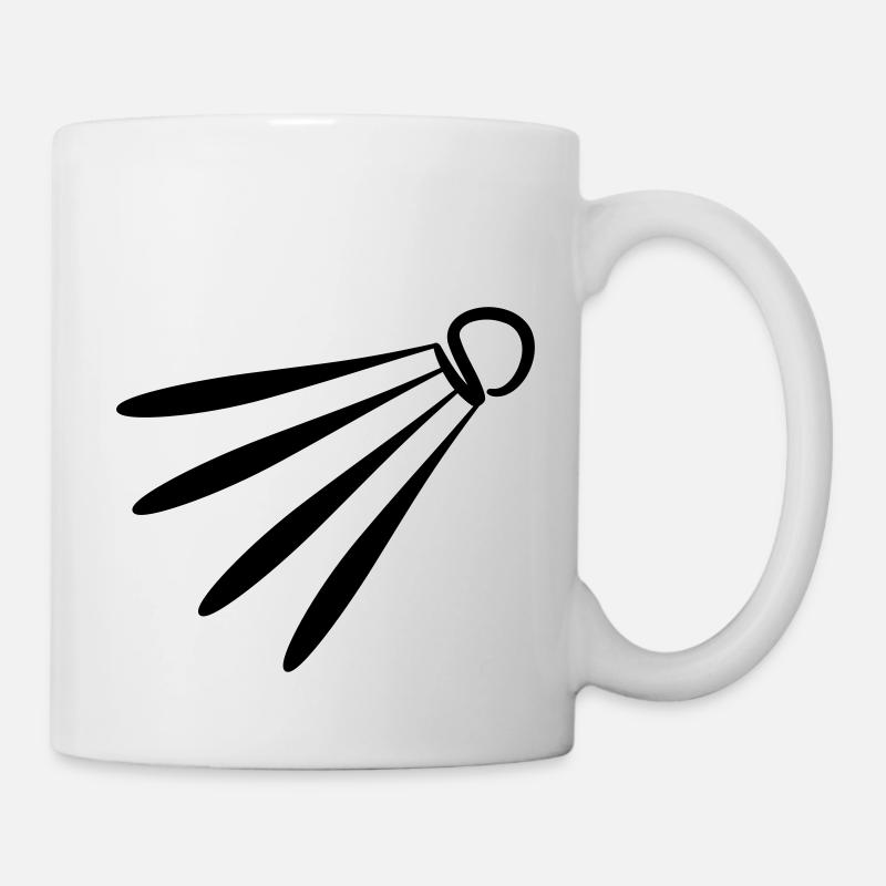 Abstract Badminton - Tasse - Weiß