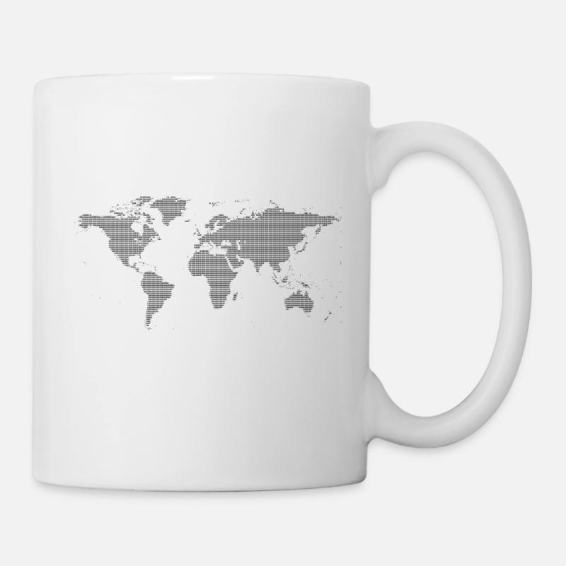 ASCII World Map - Mug - white