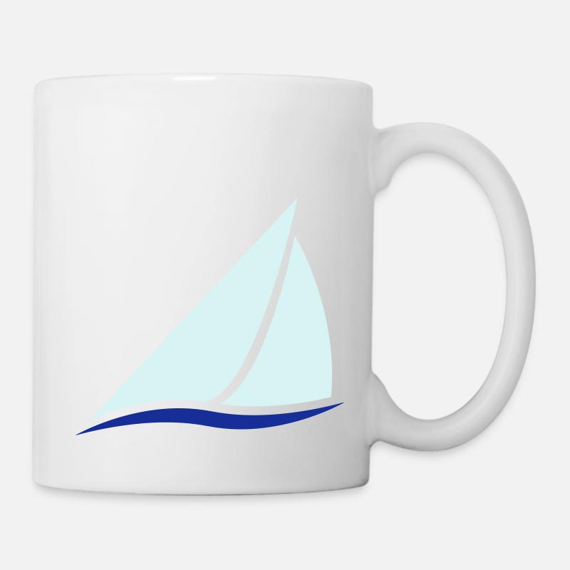 Sailing Boat Logo - Tasse - Weiß