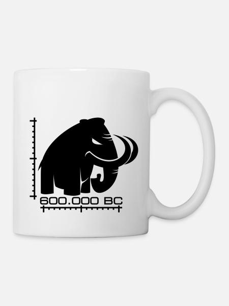 angry mammoth böses Mammut - Tasse - Weiß