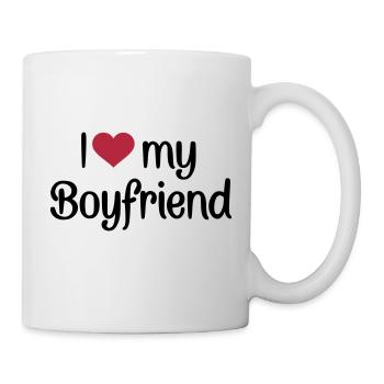 I love my boyfriend - Tasse - Weiß - Rechts