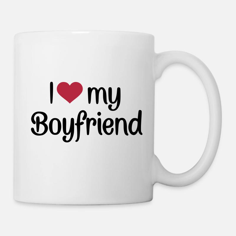 I love my boyfriend - Mug - white