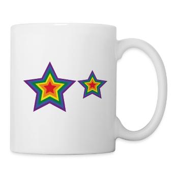 Schwule Stars - Tasse - Weiß - Rechts