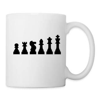 Schach - Tasse - Weiß - Rechts