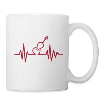 Geige - Tasse - Weiß - Rechts