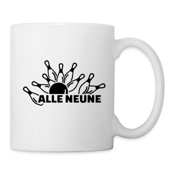 Kegeln - Tasse - Weiß - Rechts