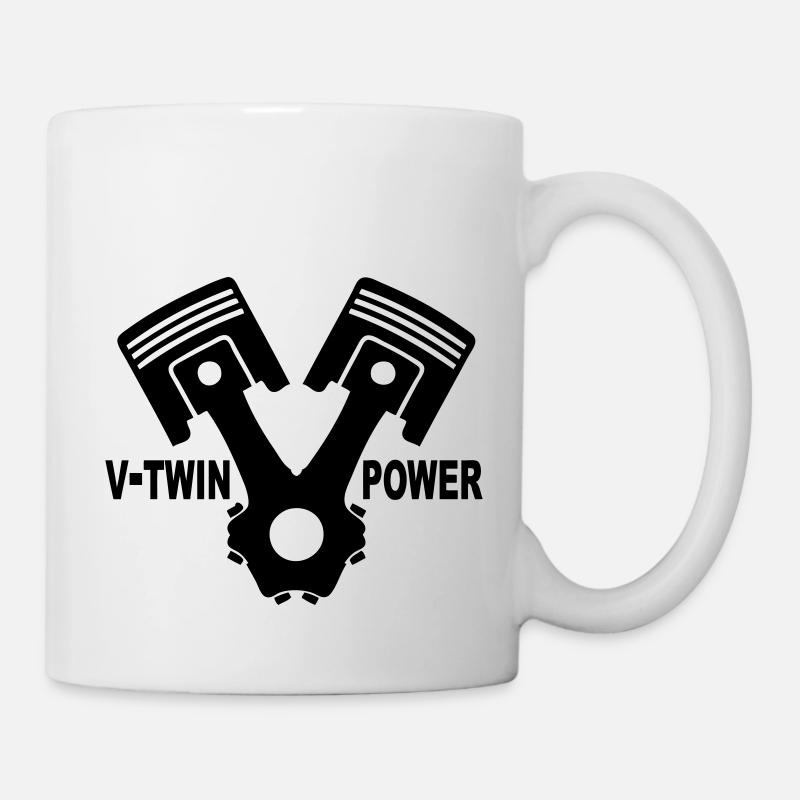 v-twin power vector design 02 - Mug - white