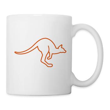 Känguru - Tasse - Weiß - Rechts