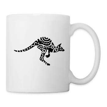 Känguru - Tasse - Weiß - Rechts