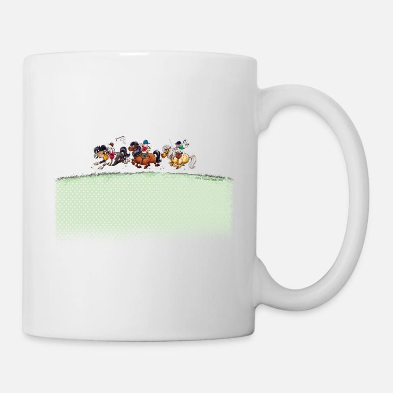 Three Jockeys Thelwell Cartoon - Mug - white