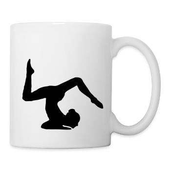 turnerin handstand bodenturnen kunstturnen - Tasse - Weiß - Rechts