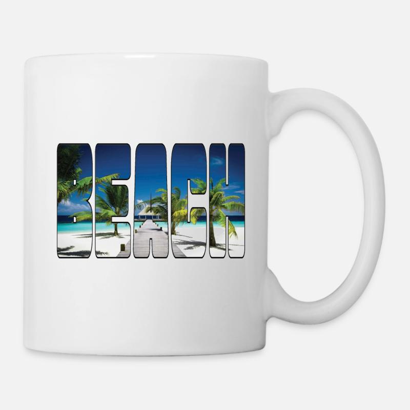 BEACH - Mug blanc - blanc