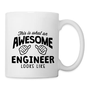 awesome engineer looks like - Mug - white - Right