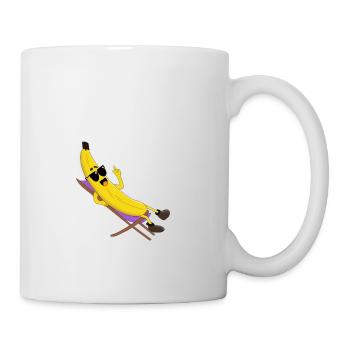 Banane dans une chaise pliante - Mug blanc - blanc - Droite