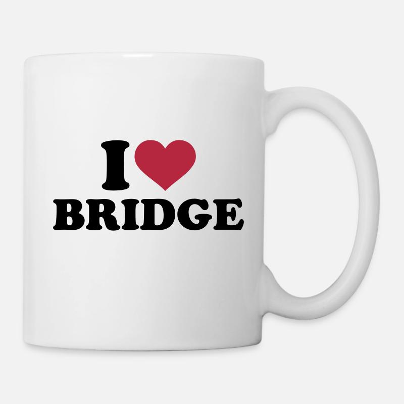 I love Bridge - Mug blanc - blanc