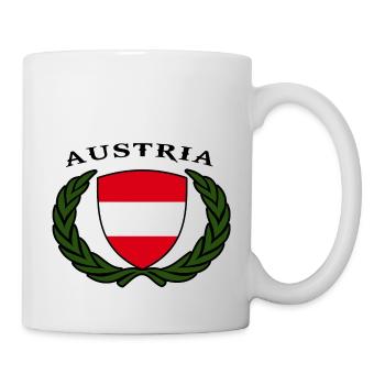 drapeau autrichien blason logo Autriche Austria - Mug blanc - blanc - Droite