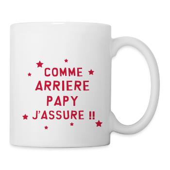 Papy / Grand Père / Famille / Papi / Drôle - Mug blanc - blanc - Droite