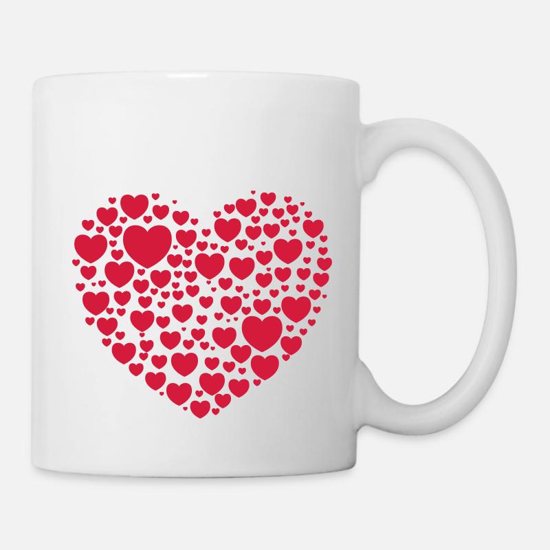 Herz aus Herzen - Tasse - Weiß