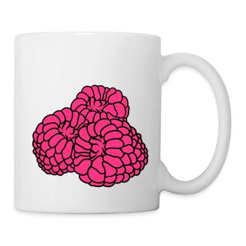 beaucoup de framboises baies délicieux - Mug blanc - blanc - Droite