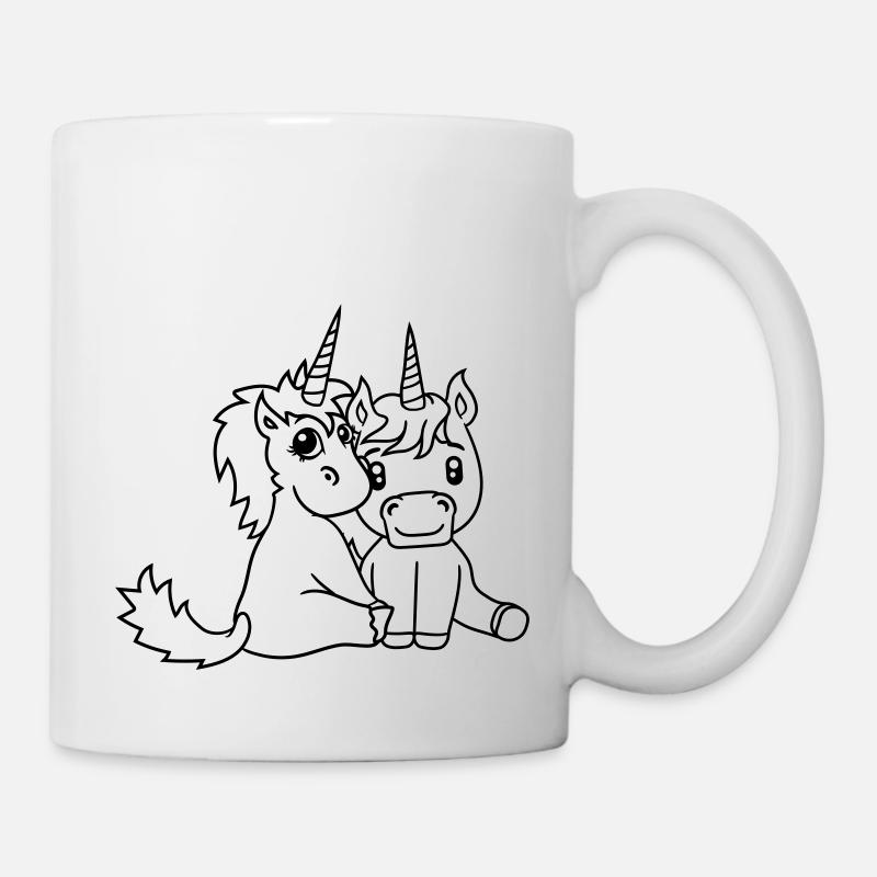 paar liebe pärchen verliebt junge einhorn unicorn - Tasse - Weiß